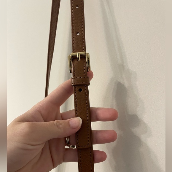 Michael Kors Hobo Jet Set Pebbled Brown Shoulder Travel Tote with MK Charm - Picture 2 of 8